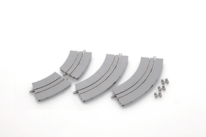 TomyTec Co LTD ~ N Scale ~ Wide Trolley/Streetcar (Tram) Super Mini Curve C103-WT ~ Fine Track ~ 4-1/16" 103mm 2 Each 30 & 60 Degree Sections ~ 738-1795