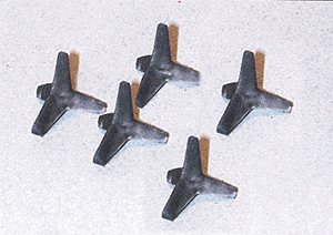 Trident Miniatures ~ HO Scale ~ Anti-Tank Obstacles ~ World War II ~ Jack Type ~ package(5) ~ 729-96022