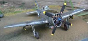 Trident Miniatures ~ HO Scale ~ United States & Allies Aircraft ~ Unpainted Resin Kit ~ P-47D Thunderbolt Fighter-Bomber (Bubble-Top Canopy) ~ 729-87231