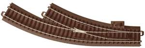Trix ~ HO Scale ~ C-Track - Curved ~ Right Turnout ~ 30 Degrees ~ Radius: 14-3/16" 360mm ~ 739-62672