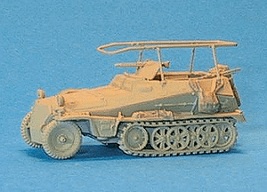 Trident Miniatures ~ HO Scale ~ Military ~ Former German Army WWII ~ SdKfz 250 Series Half-Tracks ~ 250/3 Armored Personnel Carrier Radio Command Unit (Early Model) ~ 729-90249