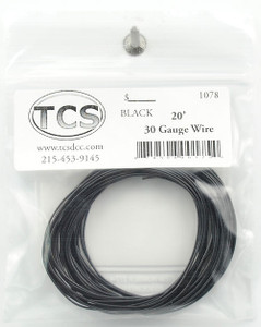 TCS ~ 10' 30 AWG Wire ~ Black ~ 1216