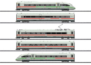 Trix ~ HO Scale ~ ICE 4 Class 412-812 5-Car Train-Only Set with Sound & DCC ~ German Federal Railway (Era VI 2019; white, red; Green Stripe) ~ 739-25976