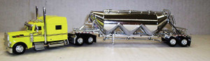 Trucks n Stuff ~ HO Scale ~ Peterbilt 389 Sleeper Cab Tractor w/Pneumatic Bulk Trailer ~ Assembled ~ 734-SPEC008