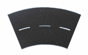 Vollmer Gmbh ~ HO Scale ~ Weathered Asphalt Street 45 Degree Curve ~ 11-13/16" 30 cm Radius, 14-15/16 x 14-15/16" 38 x 38cm ~ 770-48267