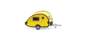 Wiking ~ HO Scale ~ T@B Camping Trailer ~ Assembled ~ Yellow ~ 781-9236