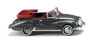 Wiking ~ HO Scale ~ 1958-1961 DKW Convertible ~ Assembled ~ Iron Gray ~ 781-12503
