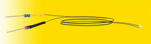 Viessmann Modellspielwaren ~ All Scale ~ Micro LED w/Soldered Leads & Dropping Resistor ~ Yellow 1/16 x 1/32" 1.6 x .8mm ~ 769-3561
