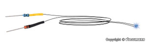 Wiking ~ All Scale ~ LED with Wire, Dropping Resistor and Diode ~ Blue ~ package(5) ~ 769-3564
