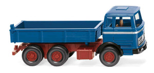 Wiking ~ HO Scale ~ 1971-1974 Mercedes-Benz Tipper Dump Truck ~ Assembed ~ Blue, Red ~ 781-42407