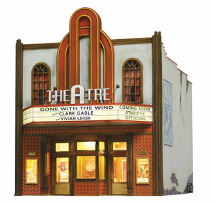 Woodland Scenics ~ O Scale ~ Theatre With Lights ~ Built & Ready Landmark Structures ~ Assembled ~ BR5854