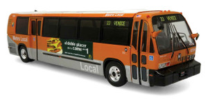 Iconic Replicas ~ HO Scale ~ 1987-1994 TMC RTS Transit Bus ~ Assembled ~ Los Angeles Metro ~ 870398
