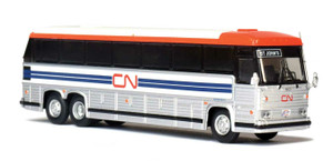 Iconic Replicas ~ HO Scale ~ 1980 MCI MC-9 Motorcoach Bus ~ Assembled ~ Canadian National ~ 870323