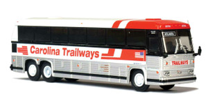 Iconic Replicas ~ HO Scale ~ 1984 MCI MC-9 Motorcoach Bus ~ Assembled ~ Carolina Trailways ~ 870326