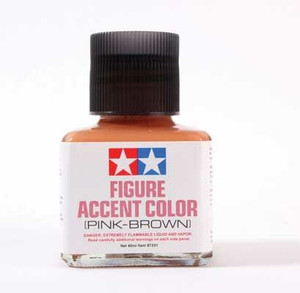 Tamiya Paints ~ All Scale ~ Figure Accent Color Wash 1.35oz 40ml ~ Pink-Brown ~ 87201