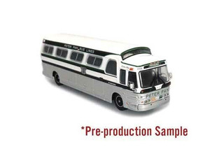 Iconic Replicas ~ HO Scale ~ 1966 GM 4107 Motorcoach Bus ~ Assembled ~ Peter Pan ~ 870286