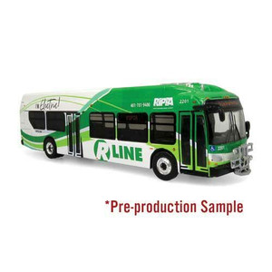 Iconic Replicas ~ HO Scale ~ New Flyer Xcelsior XN40 Bus ~ Assembled ~ RIPTA ~ 870432
