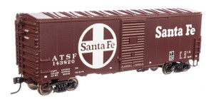 WalthersMainline ~ HO Scale ~ 40' Association of American Railroads Modernized 1948 Boxcar ~ Ready to Run ~ Santa Fe #143820 ~ 910-1203