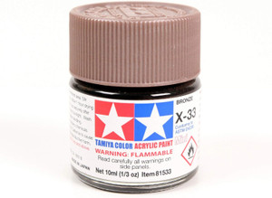 Tamiya Paints ~ All Scale ~ Acrylic Paint 1/3oz 10ml ~ X-33 Bronze ~ 81533