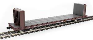 WalthersMainline ~ HO Scale ~ 60' Pullman-Standard Bulkhead Flatcar (48' IL) ~ Ready to Run ~ Trailer Train #90610 (brown) ~ 910-5875