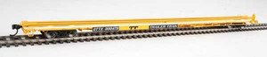 WalthersMainline ~ HO Scale ~ 85' General American G85 Flatcar - Ready to Run -- GTTX (Yellow) #300479 ~ 910-5520