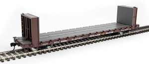 WalthersMainline ~ HO Scale ~ 60' Pullman-Standard Bulkhead Flatcar (48' IL) ~ Ready to Run ~ Trailer Train #90663 (brown) ~ 910-5876