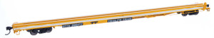 WalthersMainline ~ HO Scale ~ 85' General American G85 Flatcar ~ Ready to Run ~ GTTX (Yellow) #300477 ~ 910-5557