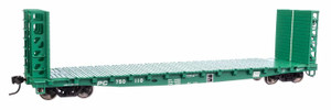 WalthersMainline ~ HO Scale ~ 53' GSC Bulkhead Flatcar ~ Ready to Run ~ Penn Central #750110 ~ 910-5935