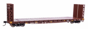 WalthersMainline ~ HO Scale ~ 53' GSC Bulkhead Flatcar ~ Ready to Run ~ BNSF #552147 ~ 910-5922