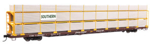 WalthersMainline ~ HO Scale ~ 89' Flatcar w/Tri-Level Shielded Auto Rack ~ Southern #962087 ~ 910-8323