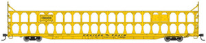 WalthersMainline ~ HO Scale ~ 89' Flatcar w/Tri-Level Open Auto Rack ~ Frisco #913598 ~ 910-8217