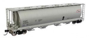 WalthersMainline ~ HO Scale ~ 59' Cylindrical Hopper ~ Ready to Run ~ Canadian National International Service CNIS #376023 (round hatches) ~ 910-7889