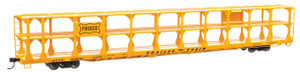 WalthersMainline ~ HO Scale ~ 89' Flatcar w/Tri-Level Open Auto Rack ~ Frisco #913646 ~ 910-8220
