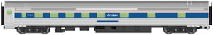 WalthersMainline ~ HO Scale ~ 85' Budd 10-6 Sleeper ~ Ready to Run ~ Amtrak (Phase IV; silver, Wide Blue, Thin Red & White Stripes) ~ 910-30112