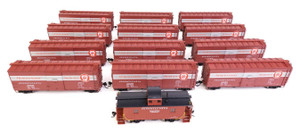 Walthers Proto ~ HO Scale ~ Pennsylvania Railroad Merchandise Service Freight Train ~ Pennsylvania Railroad (Set #2; 12 40' Rebuilt x29b Boxcars, N6B Caboose) ~ 920-901