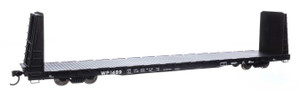 WalthersMainline ~ HO Scale ~ 68' Bulkhead Flatcar ~ Ready to Run ~ Western Pacific #1489 ~ 910-50621