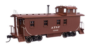 Walthers Proto ~ HO Scale ~ 30' ATSF 1300-Series Wood Caboose ~ Ready to Run ~ Santa Fe ATSF #1353 1943-Retirement Scheme (Mineral Red, white) ~ 920-103209
