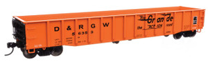 Walthers Proto ~ HO Scale ~ 53' Thrall Gondola ~ Ready to Run ~ Denver & Rio Grande Western #56353 ~ 920-105510