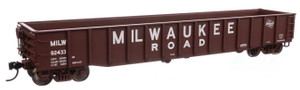 WalthersProto ~ HO Scale ~ 53' Thrall Gondola ~ Ready to Run ~ Milwaukee Road #92433 ~ 920-105515