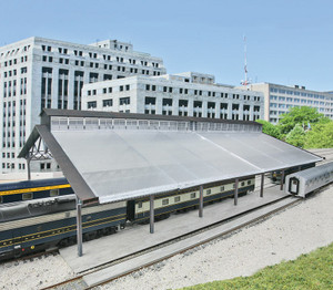Walthers Cornerstone ~ HO Scale ~ Train Shed with Clear Roof ~ Kit ~ 933-2984