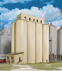 Walthers Cornerstone ~ HO Scale ~ Modern Grain Head House w/Silos ~ Kit ~ 933-2942