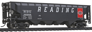 Walthers Trainline ~ HO Scale ~ Offset Hopper ~ Ready to Run ~ Reading (black, red; Large Lettering, Anthracite Logo) ~ 931-1422