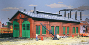 Walthers Cornerstone ~ HO Scale ~ 2-Stall Engine House ~ Kit ~ 933-3007