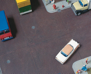 Walthers Cornerstone ~ HO Scale ~ Brick Street System ~ Straight Sections ~ package(10) ~ with Accessories ~ 933-3156