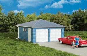Walthers Cornerstone ~ HO Scale ~ Two-Car Garage ~ Kit ~ 933-3793