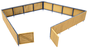Walthers Cornerstone ~ HO Scale ~ Corrugated Fence ~ Kit ~ 933-3632