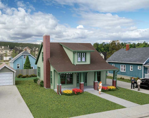 Walthers Cornerstone ~ HO Scale ~ Craftsman Bungalow ~ Kit ~ 933-3797