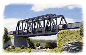 Walthers Cornerstone ~ N Scale ~ Double-Track Truss Bridge ~ Kit ~ 10 x 2-3/4 x 2-3/4" 25 x 6.8 x 6.8cm ~ 933-3242