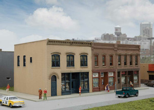 Walthers Cornerstone ~ N Scale ~ Merchant's Row III ~ Kit ~ 6-3/8 x 3-7/8 x 2-13/16" 16.1 x 9.8 x 7.1cm ~ 933-3851