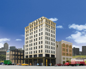 Walthers Cornerstone ~ HO Scale ~ Ashmore Hotel ~ Kit ~ 8-5/8 x 4-7/16 x 13-7/8" 21.9 x 11.2 x 35.3cm ~ 933-3764